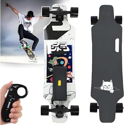 ErShangMao Unleash Urban elektrisch skateboard elektrisch longboard 350 W met afstandsbediening, 25 km/u, looptijd 15 km, positieve drop van 15%, rijden zonder trillingen type B ErShangMao Unleash Urban elektrisch skateboard elektrisch longboard 350 W met afstandsbediening, 25 km/u, looptijd 15 km, positieve drop van 15%, rijden zonder trillingen type B