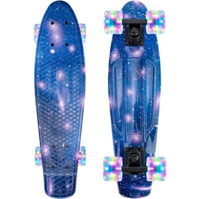 KMX Skateboard Mini Cruiser 22 en 27 inch voor kinderen en volwassenen Compact formaat voor jongens, meisjes, kinderen, studenten, volwassenen. Vloeibare lagers, PU-wielen, aluminium trucks KMX Skateboard Mini Cruiser 22 en 27 inch voor kinderen en volwassenen Compact formaat voor jongens, meisjes, kinderen, studenten, volwassenen. Vloeibare lagers, PU-wielen, aluminium trucks