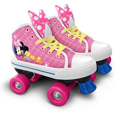 Stamp Disney Minnie skates met 4 wielen met schoen, J862028, roze, maat 28 Stamp Disney Minnie skates met 4 wielen met schoen, J862028, roze, maat 28