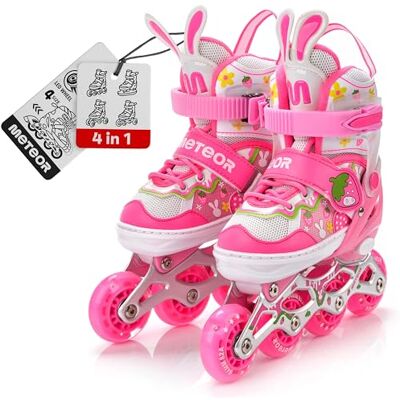 meteor ® 4-in-1 skates voor kinderen, carbon, verstelbaar, met grote wielen meteor ® 4-in-1 skates voor kinderen, carbon, verstelbaar, met grote wielen