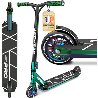 RE:SPORT Revo Pro Stunt Scooter voor kinderen en volwassenen, met standaard, 110 mm, PU-wielen en Y-stang, ABEC 9 kogellagers, stuntstep, stuntstep, freestyle step RE:SPORT Revo Pro Stunt Scooter voor kinderen en volwassenen, met standaard, 110 mm, PU-wielen en Y-stang, ABEC 9 kogellagers, stuntstep, stuntstep, freestyle step