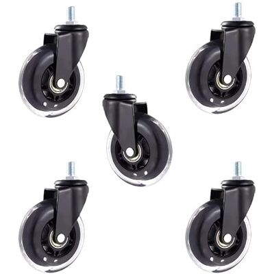 JJKSKV Lot de 5 roulettes à vis M8/M10 en PU de 4 pouces for électrophorèse, équipements de loisirs, scooters, roulettes universelles/freinées silencieuses(M10x15mm-5pcs,Universal wheel) JJKSKV Lot de 5 roulettes à vis M8/M10 en PU de 4 pouces for électrophorèse, équipements de loisirs, scooters, roulettes universelles/freinées silencieuses(M10x15mm-5pcs,Universal wheel)