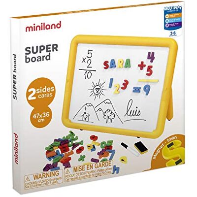 Miniland 97928 Minilanad Super Board, 2-zijdig metallic, meerkleurig Miniland 97928 Minilanad Super Board, 2-zijdig metallic, meerkleurig