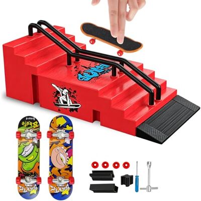 ZHITENG Mini Fingerboard Finger Skate Ramp accessoireset voor skateboard Mini Fingerboard Park Kit Finger Skate met helling en andere accessoires voor spelers ZHITENG Mini Fingerboard Finger Skate Ramp accessoireset voor skateboard Mini Fingerboard Park Kit Finger Skate met helling en andere accessoires voor spelers