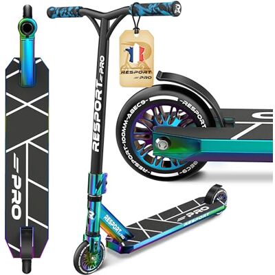 RE:SPORT Revo Pro Stunt Scooter voor kinderen en volwassenen, met standaard, 110 mm, PU-wielen en Y-stang, ABEC 9 kogellagers, stuntstep, stuntstep, freestyle step RE:SPORT Revo Pro Stunt Scooter voor kinderen en volwassenen, met standaard, 110 mm, PU-wielen en Y-stang, ABEC 9 kogellagers, stuntstep, stuntstep, freestyle step