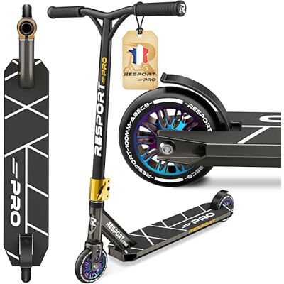 RE:SPORT Revo Pro Stunt Scooter voor kinderen en volwassenen, met standaard, 110 mm, PU-wielen en Y-stang, ABEC 9 kogellagers, stuntstep, stuntstep, freestyle step RE:SPORT Revo Pro Stunt Scooter voor kinderen en volwassenen, met standaard, 110 mm, PU-wielen en Y-stang, ABEC 9 kogellagers, stuntstep, stuntstep, freestyle step