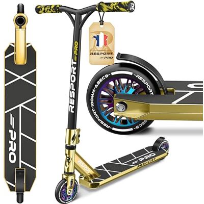 RE:SPORT Revo Pro Stunt Scooter voor kinderen en volwassenen, met standaard, 110 mm, PU-wielen en Y-stang, ABEC 9 kogellagers, stuntstep, stuntstep, freestyle step RE:SPORT Revo Pro Stunt Scooter voor kinderen en volwassenen, met standaard, 110 mm, PU-wielen en Y-stang, ABEC 9 kogellagers, stuntstep, stuntstep, freestyle step