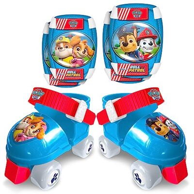 Stamp Combinatie met 4 wielen + elleboogbeschermers Paw Patrol, blauw & rood, 23/27 Stamp Combinatie met 4 wielen + elleboogbeschermers Paw Patrol, blauw & rood, 23/27