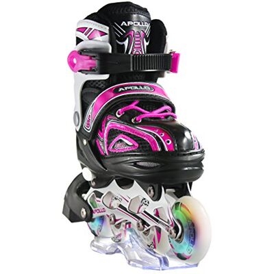 Apollo Super Blades X Pro, S, M, L, verlichte led-wielen, ideaal voor beginners, rolschaatsen, comfortabele inlineskates voor meisjes en jongens Apollo Super Blades X Pro, S, M, L, verlichte led-wielen, ideaal voor beginners, rolschaatsen, comfortabele inlineskates voor meisjes en jongens