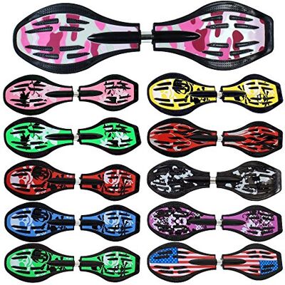 FunTomia Waveboard 1584 golfplank met led-wielen en Mach1-opslag met tas en CD roze/leger FunTomia Waveboard 1584 golfplank met led-wielen en Mach1-opslag met tas en CD roze/leger