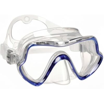 Mares Aquazone Pure Vision masker, snorkelmasker voor volwassenen, uniseks, blauw transparant Mares Aquazone Pure Vision masker, snorkelmasker voor volwassenen, uniseks, blauw transparant