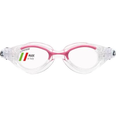 CRESSI Flash Swim Goggles Premium zwembril voor volwassenen, 100% uv-bescherming, transparant/roze, eenheidsmaat CRESSI Flash Swim Goggles Premium zwembril voor volwassenen, 100% uv-bescherming, transparant/roze, eenheidsmaat