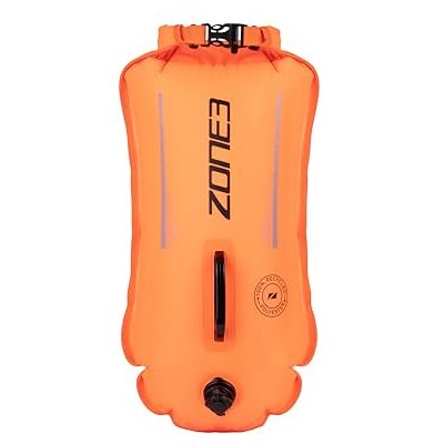 ZONE3 Bouée de natation 28 l avec sac étanche, fabriquée en polyester 100 % recyclé, sécurité en eau libre et nage en mer ZONE3 Bouée de natation 28 l avec sac étanche, fabriquée en polyester 100 % recyclé, sécurité en eau libre et nage en mer