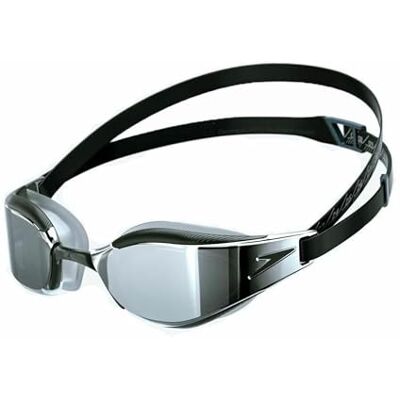 Speedo Fastskin Hyper Elite Mirror Zwembril, uniseks, volwassenen, zwart (oxid grey/Chrome), eenheidsmaat Speedo Fastskin Hyper Elite Mirror Zwembril, uniseks, volwassenen, zwart (oxid grey/Chrome), eenheidsmaat
