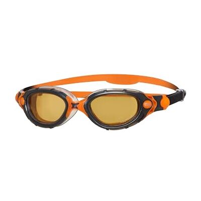 Zoggs Predator Flex Zwembril voor volwassenen (ultra-oranje gepolariseerde glazen, oranje/zwart/transparant), anti-condens, zwembril in open water voor dames en heren, comfortabele pasvorm Zoggs Predator Flex Zwembril voor volwassenen (ultra-oranje gepolariseerde glazen, oranje/zwart/transparant), anti-condens, zwembril in open water voor dames en heren, comfortabele pasvorm