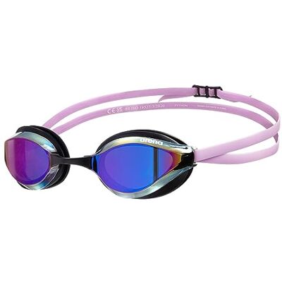ARENA Python Racing uniseks zwembril voor volwassenen voor dames en heren, spiegelglazen, anti-condens, maximaal comfort, dubbele riem, paars/zwart/paars ARENA Python Racing uniseks zwembril voor volwassenen voor dames en heren, spiegelglazen, anti-condens, maximaal comfort, dubbele riem, paars/zwart/paars