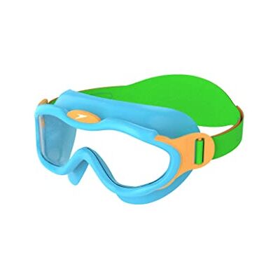 Speedo Biofuse Sea Squad Uniseks zwemmasker voor zuigelingen, azuurblauw/neongrijs, één maat Speedo Biofuse Sea Squad Uniseks zwemmasker voor zuigelingen, azuurblauw/neongrijs, één maat