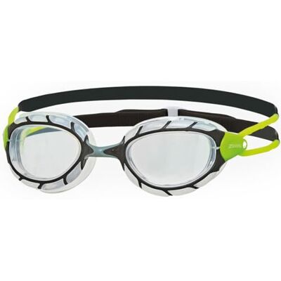 Zoggs Predator Zwembril voor volwassenen, uv-bescherming, katrolriemen, anti-condens-glazen, ultra strak, transparant Zoggs Predator Zwembril voor volwassenen, uv-bescherming, katrolriemen, anti-condens-glazen, ultra strak, transparant