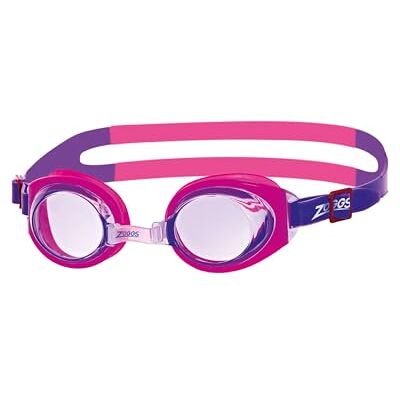 Zoggs Little Ripper Zwembril voor kinderen, uv-bescherming, gespleten brilriem, anti-condens, roze getinte glazen voor kinderen van 0-6 jaar, roze/paars Zoggs Little Ripper Zwembril voor kinderen, uv-bescherming, gespleten brilriem, anti-condens, roze getinte glazen voor kinderen van 0-6 jaar, roze/paars