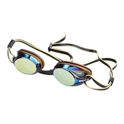 Beco Unisex Volwassen Boston Mirror wedstrijdbril goud één maat Beco Unisex Volwassen Boston Mirror wedstrijdbril goud één maat