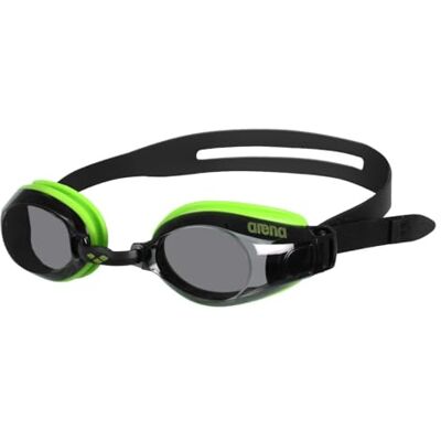 ARENA X-Fit Zwembril voor volwassenen, anti-condens-effect, uniseks, met brede glazen, uv-bescherming, verstelbare neusbrug, siliconen afdichtingen, zwart (green-smoke-black), één maat ARENA X-Fit Zwembril voor volwassenen, anti-condens-effect, uniseks, met brede glazen, uv-bescherming, verstelbare neusbrug, siliconen afdichtingen, zwart (green-smoke-black), één maat