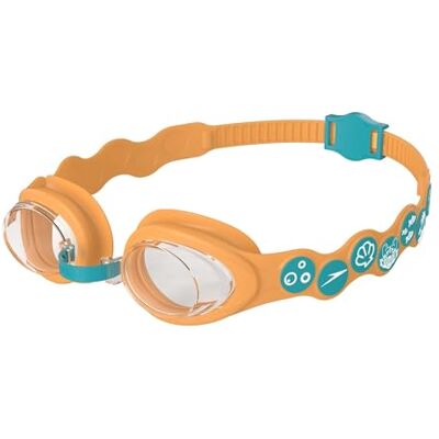 Speedo Sea Squad Spot zwembril voor kinderen, leren zwemmen, verstelbare riem, comfort, aquarium/Aanadi oranje/transparant, één maat Speedo Sea Squad Spot zwembril voor kinderen, leren zwemmen, verstelbare riem, comfort, aquarium/Aanadi oranje/transparant, één maat