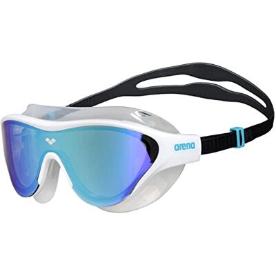 ARENA The One Swim Mask Mirror Zwembril voor volwassenen, uniseks, anti-condens, zwembadmasker met brede glazen, UV-bescherming, zelfverstelbare neusbrug, Orbit-veilige afdichtingen ARENA The One Swim Mask Mirror Zwembril voor volwassenen, uniseks, anti-condens, zwembadmasker met brede glazen, UV-bescherming, zelfverstelbare neusbrug, Orbit-veilige afdichtingen