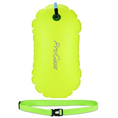 ProCase Zwemband, goede veiligheid bij het zwemmen, ultralichte veiligheidsboei, sleepwagen met buikriem voor open water en triatlon, waardevolle spullen aan het zwembad ProCase Zwemband, goede veiligheid bij het zwemmen, ultralichte veiligheidsboei, sleepwagen met buikriem voor open water en triatlon, waardevolle spullen aan het zwembad