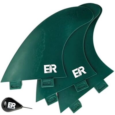 Eisbach Riders FCS Thruster Finset surfplank met fijne sleutel (maat G5 Medium) surfplank en SUP-vinnen (zwart/wit) Eisbach Riders FCS Thruster Finset surfplank met fijne sleutel (maat G5 Medium) surfplank en SUP-vinnen (zwart/wit)