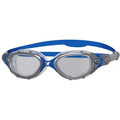 Zoggs Predator Flex Unisex zwembril voor volwassenen, blauw zilver, Eén maat Zoggs Predator Flex Unisex zwembril voor volwassenen, blauw zilver, Eén maat