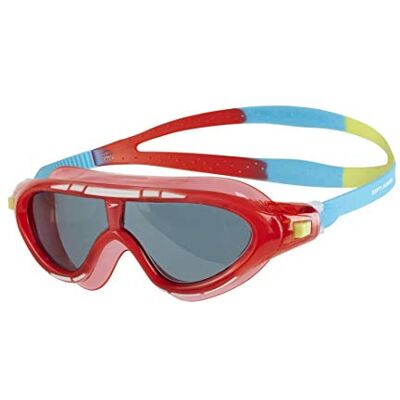 Speedo Biofuse Rift Zwembril, uniseks, zwembril, anti-condens, eenvoudige pasvorm, waterdicht, lavarood/Japans blauw/rook, eenheidsmaat Speedo Biofuse Rift Zwembril, uniseks, zwembril, anti-condens, eenvoudige pasvorm, waterdicht, lavarood/Japans blauw/rook, eenheidsmaat