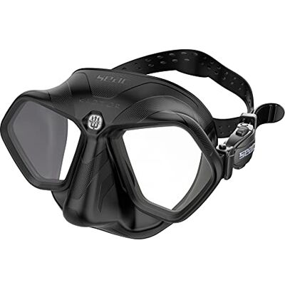 SEAC Raptor masker met laag volume voor snorkelen en onderwatervissen, van hoogwaardige siliconen, uniseks, volwassenen SEAC Raptor masker met laag volume voor snorkelen en onderwatervissen, van hoogwaardige siliconen, uniseks, volwassenen