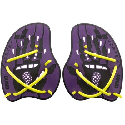 ARENA Hand Paddle Vortex Palettes de natation, accessoire d'entraînement de piscine, palettes de piscine avec sangles réglables, sans PVC ARENA Hand Paddle Vortex Palettes de natation, accessoire d'entraînement de piscine, palettes de piscine avec sangles réglables, sans PVC