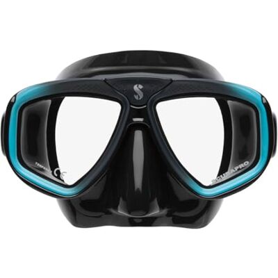 SCUBAPRO Zoommasker, zwart/Turq, drukregelaar set voor duiken in koud water, uniseks, volwassenen, meerkleurig, één maat SCUBAPRO Zoommasker, zwart/Turq, drukregelaar set voor duiken in koud water, uniseks, volwassenen, meerkleurig, één maat
