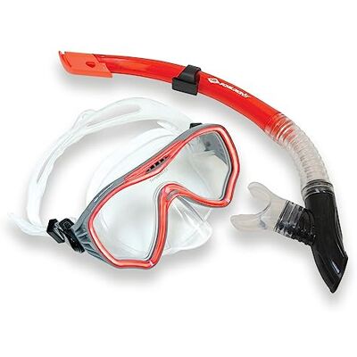 Schildkröt Fiji duikset voor volwassenen en jongeren, 2-delig, bril, snorkel, hoogwaardige siliconen, modern design, perfecte pasvorm, in blister, 940012 Schildkröt Fiji duikset voor volwassenen en jongeren, 2-delig, bril, snorkel, hoogwaardige siliconen, modern design, perfecte pasvorm, in blister, 940012