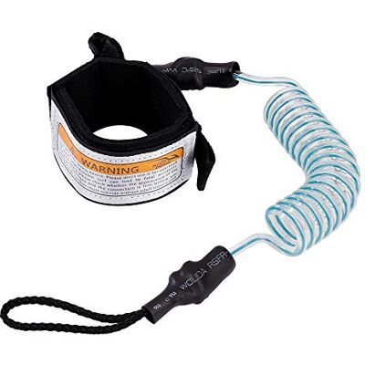 Heveer Surf Leash Paddle Board Coil Leash 5 mm 5 ft veiligheidsnaren handen touwen voor shortboard surfboard bodyboard blauw Heveer Surf Leash Paddle Board Coil Leash 5 mm 5 ft veiligheidsnaren handen touwen voor shortboard surfboard bodyboard blauw