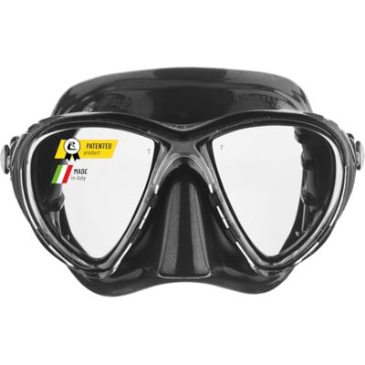 CRESSI Big Eyes Evolution revolutionair uniseks duikmasker van zeer waterdichte siliconen of kristal, een materiaal dat buitengewoon en ongeëvenaard comfort biedt CRESSI Big Eyes Evolution revolutionair uniseks duikmasker van zeer waterdichte siliconen of kristal, een materiaal dat buitengewoon en ongeëvenaard comfort biedt