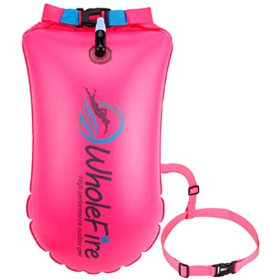 WholeFire Opblaasbare zwemband, waterdicht, 20 liter, voor watersport, zwemmers in open water, triatleten, kajakkers en duikers WholeFire Opblaasbare zwemband, waterdicht, 20 liter, voor watersport, zwemmers in open water, triatleten, kajakkers en duikers