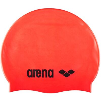 ARENA Classic Silicone Zwembadmuts, uniseks, volwassenen, rood zwart, Eén maat Taille unique ARENA Classic Silicone Zwembadmuts, uniseks, volwassenen, rood zwart, Eén maat Taille unique