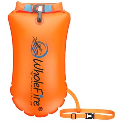 ShineTool WholeFire Opblaasbare zwemband, waterdicht, 20 liter, voor watersport, zwemmers in open water, triatleten, kajakkers en duikers ShineTool WholeFire Opblaasbare zwemband, waterdicht, 20 liter, voor watersport, zwemmers in open water, triatleten, kajakkers en duikers