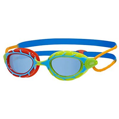 Zoggs Predator Junior zwembril, uniseks, jongeren, rood/groen/blauw/oranje/tint, 6-14 jaar Zoggs Predator Junior zwembril, uniseks, jongeren, rood/groen/blauw/oranje/tint, 6-14 jaar