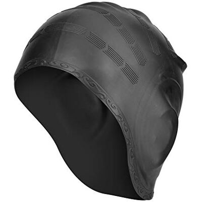 Tbest Waterdichte badmuts, comfortabel, ademend, solide siliconen, ergonomisch design, zwemmuts voor mannen, vrouwen, kinderen, zwembad, strand, watersport Tbest Waterdichte badmuts, comfortabel, ademend, solide siliconen, ergonomisch design, zwemmuts voor mannen, vrouwen, kinderen, zwembad, strand, watersport