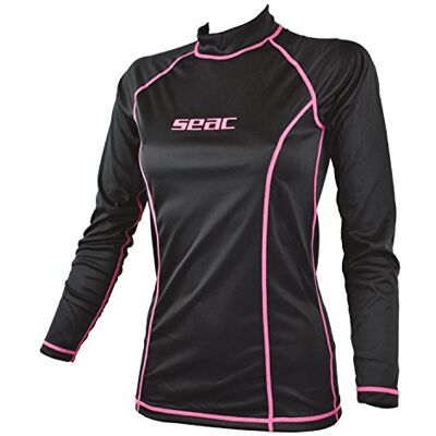 SEAC T-Sun Long Rash Guard T-shirt voor dames, UV-bescherming, shirt, zwemmen, duiken, zwart. SEAC T-Sun Long Rash Guard T-shirt voor dames, UV-bescherming, shirt, zwemmen, duiken, zwart.