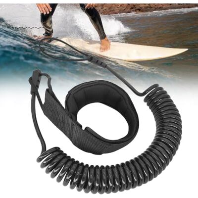 mizikuu 3.0 M Surf Leash Coiled SUP Kajak Veiligheidslijn voor surfplank Leash Leash Leash Rope Strap Sup Voetriem Accessoires voor Stand Up Paddle Board Kajak Longboard Zwart mizikuu 3.0 M Surf Leash Coiled SUP Kajak Veiligheidslijn voor surfplank Leash Leash Leash Rope Strap Sup Voetriem Accessoires voor Stand Up Paddle Board Kajak Longboard Zwart