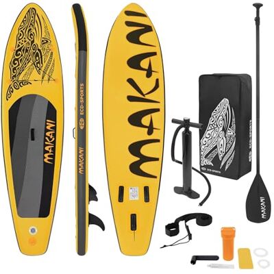 ECD Germany Stand Up Surf Paddleboard, opblaasbaar, 305/308/320/380 cm, pvc, tot 120/150 kg, dikte 10/15 cm, surfplank, peddel, transportzak, luchtpomp, verschillende kleuren modellen ECD Germany Stand Up Surf Paddleboard, opblaasbaar, 305/308/320/380 cm, pvc, tot 120/150 kg, dikte 10/15 cm, surfplank, peddel, transportzak, luchtpomp, verschillende kleuren modellen