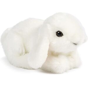 Living Nature Klein wit konijn met vallende oren, zacht en realistisch pluche konijn, ecologisch pluche dier Naturli, 19 cm Living Nature Klein wit konijn met vallende oren, zacht en realistisch pluche konijn, ecologisch pluche dier Naturli, 19 cm