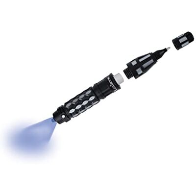 Lexibook , missie spionagepen onzichtbare inkt, RPSPY02 Geheime berichten, UV decoderen licht, geheim vak, zwart Lexibook , missie spionagepen onzichtbare inkt, RPSPY02 Geheime berichten, UV decoderen licht, geheim vak, zwart