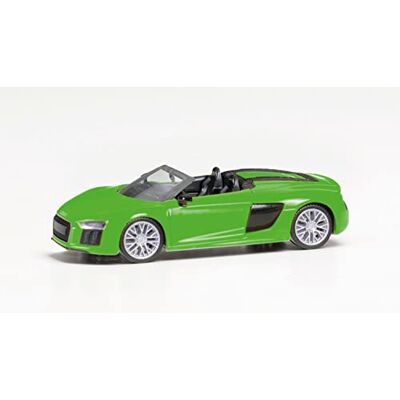 Herpa 028691-002 Audi R8 V10 Spyder modelauto, trouw aan schaal 1:87, automodel voor diorama, modelbouw, verzamelstuk, kunststof decoratieve automodellen, kleur: miniatuur kyalami groen Herpa 028691-002 Audi R8 V10 Spyder modelauto, trouw aan schaal 1:87, automodel voor diorama, modelbouw, verzamelstuk, kunststof decoratieve automodellen, kleur: miniatuur kyalami groen