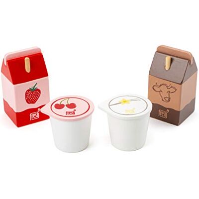 small foot Melkproductenset Fresh van hout, rollenspeelgoed, accessoires winkelwinkel en kinderkeuken, vanaf 3 jaar, 11440, meerkleurig small foot Melkproductenset Fresh van hout, rollenspeelgoed, accessoires winkelwinkel en kinderkeuken, vanaf 3 jaar, 11440, meerkleurig