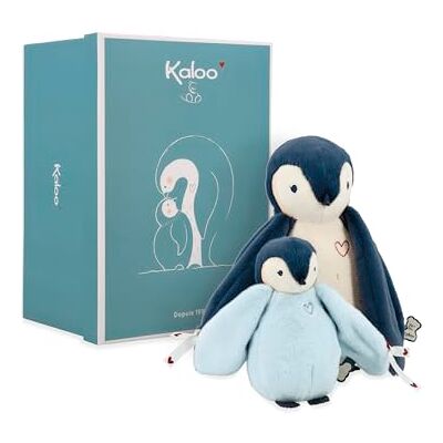 KALOO K212000 Complices Duo pluche pinguïns, blauw, 15 cm en 25 cm, knuffeldier vanaf de geboorte KALOO K212000 Complices Duo pluche pinguïns, blauw, 15 cm en 25 cm, knuffeldier vanaf de geboorte